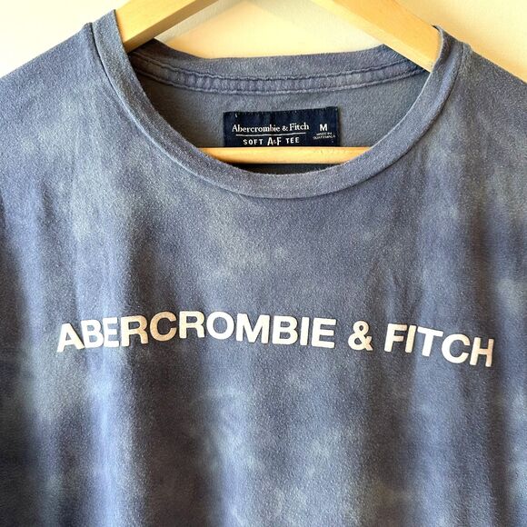 Abercrombie & Fitch Men's Soft Tee Short Sleeve T-Shirt Blue Size Medium M - Picture 3 of 6